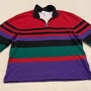 GAP Multicolor Striped Quarter-Zip Sweater NWT!!!!